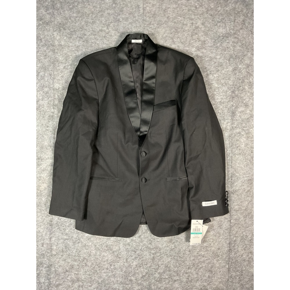 Calvin Klein Kids Boys Black Tuxedo Jacket Shawl Lapel Formal Wear Size 16